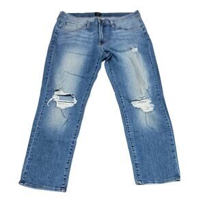 Just Black Medium Blue Ripped Cropped Jeans